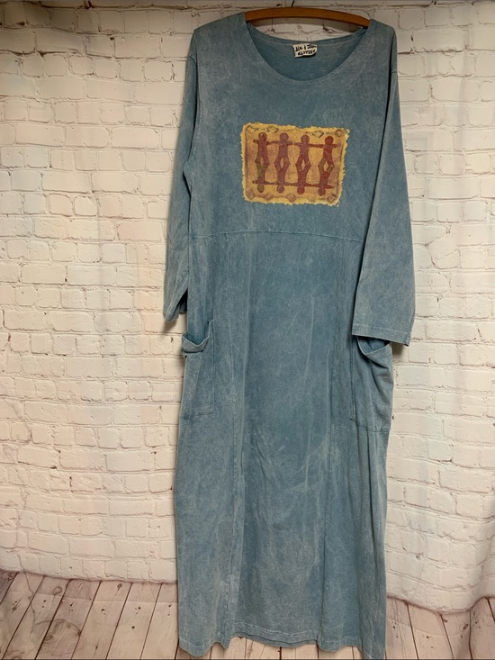 Liz and Jane Dresses & Skirts - Vintage Liz and Jane Blue Cotton Maxi Dress Size S M 44” USA
